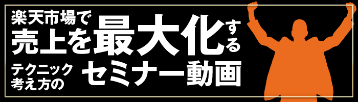 楽天市場で売り上げを最大化するテクニック考え方のセミナー動画